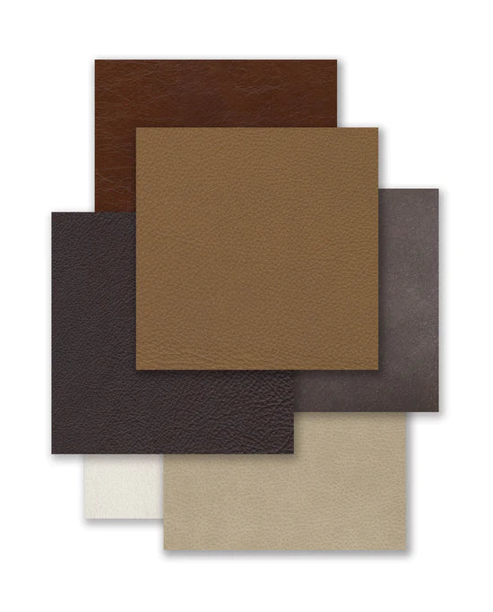 Leather swatches that are an example of some of the options available for Stickley Selectionals