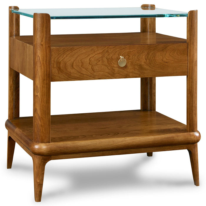 Martine Glass-Top End Table