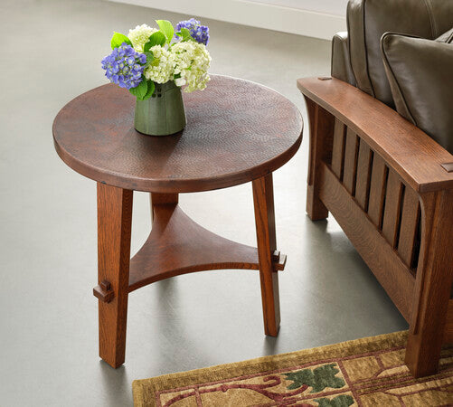 Copper-Top Side Table