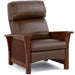 Bustle Back Spindle Morris Recliner Colman Saddle Leather 032 - Onondaga Finish