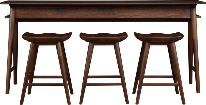 Walnut Grove Gathering Island and Counter Stools Set