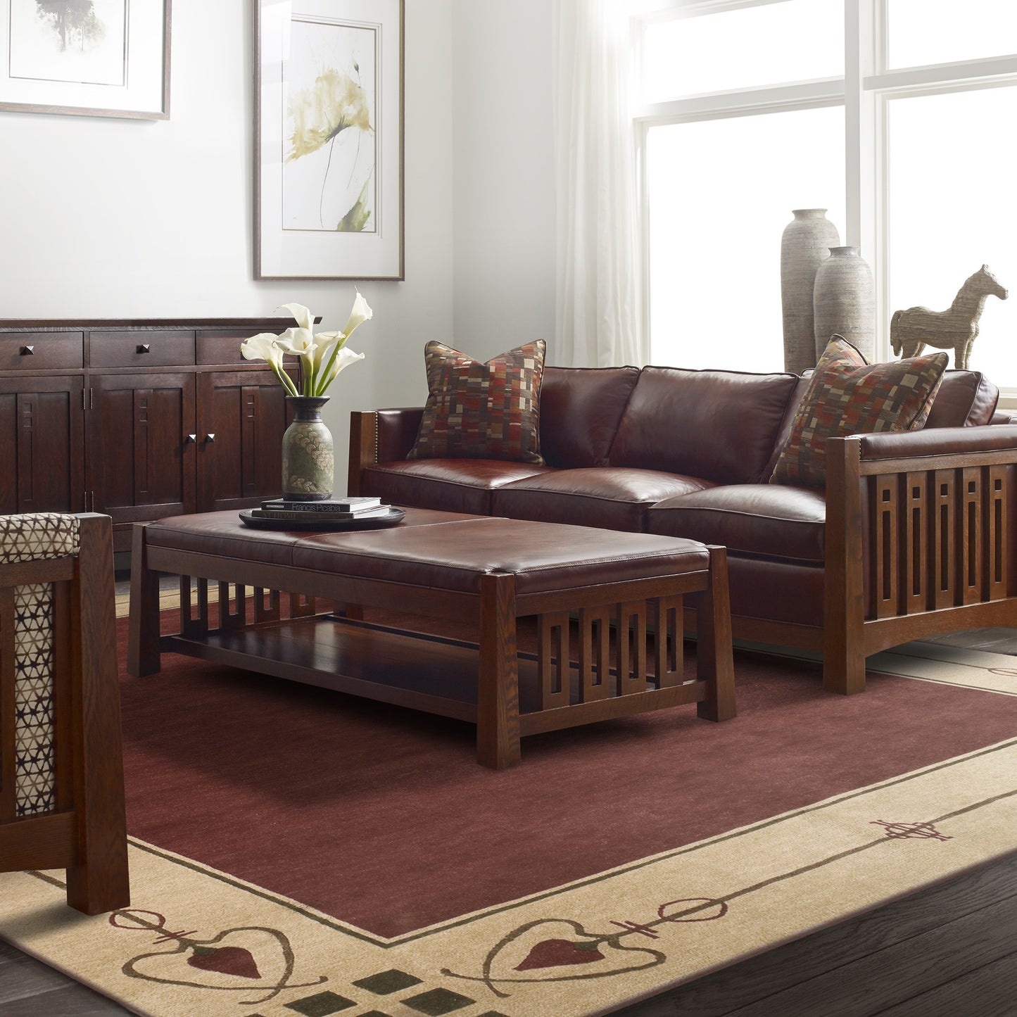 Highland Park Rug - Red - Stickley Furniture | Mattress