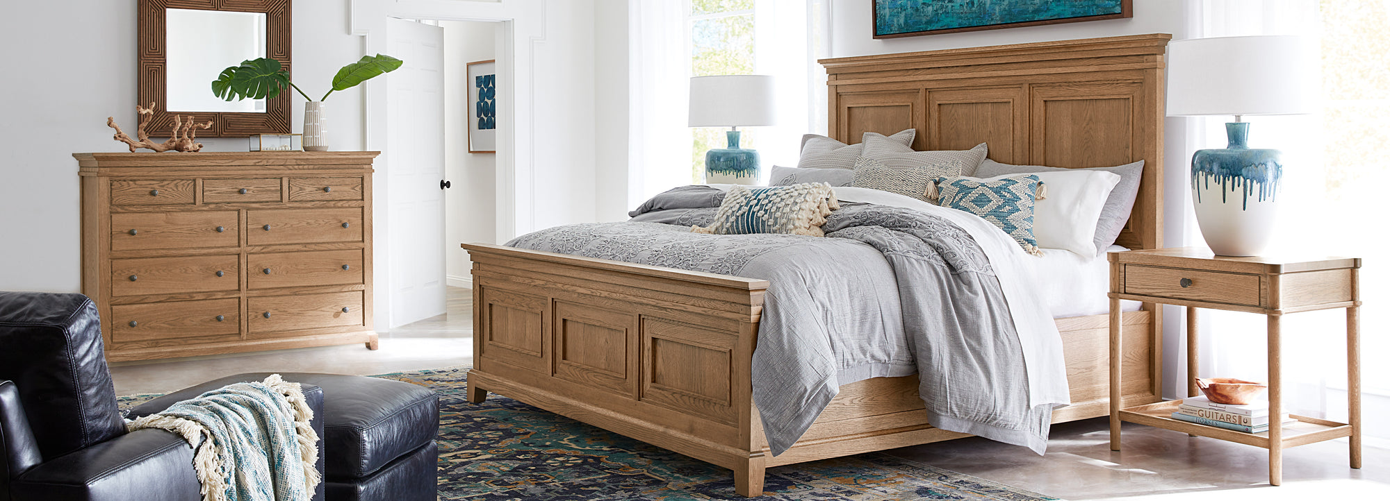 Stickley St. Lawrence collection bed frame, nightstand, and dresser