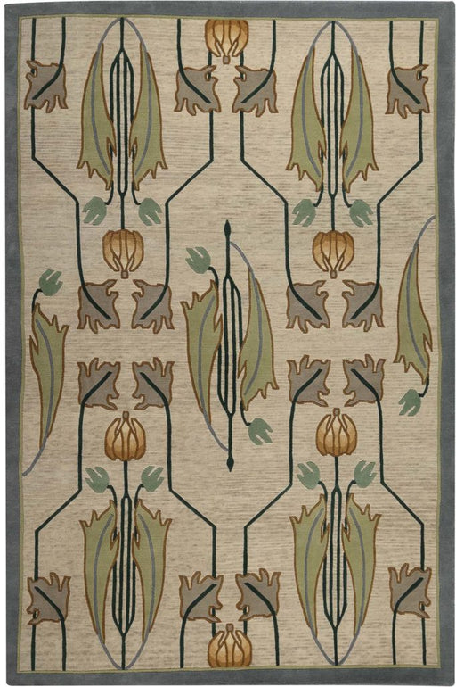 Rennie Tulip Rug - Ivory - Stickley Furniture | Mattress