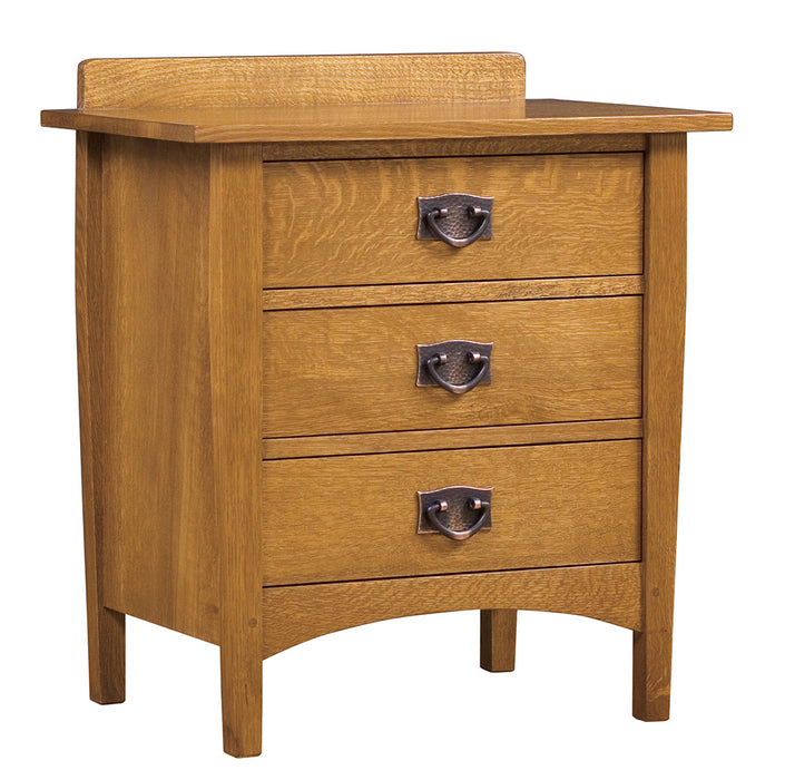 Harvey Ellis Three-Drawer Nightstand