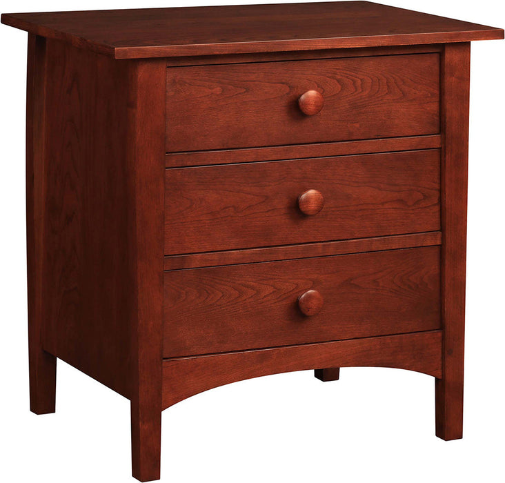 Harvey Ellis Three-Drawer Nightstand