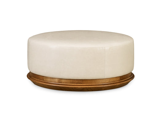 Winona Round Ottoman - Stickley Furniture | Mattress
