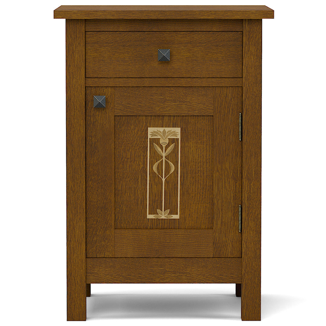 Meadowflower Nightstand Left Hinge Oak 054 Aurora Finish