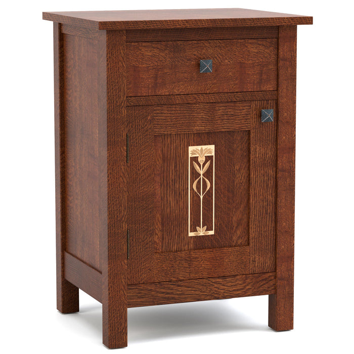 Meadowflower Nightstand Left Hinge Oak 032 Onondaga Finish