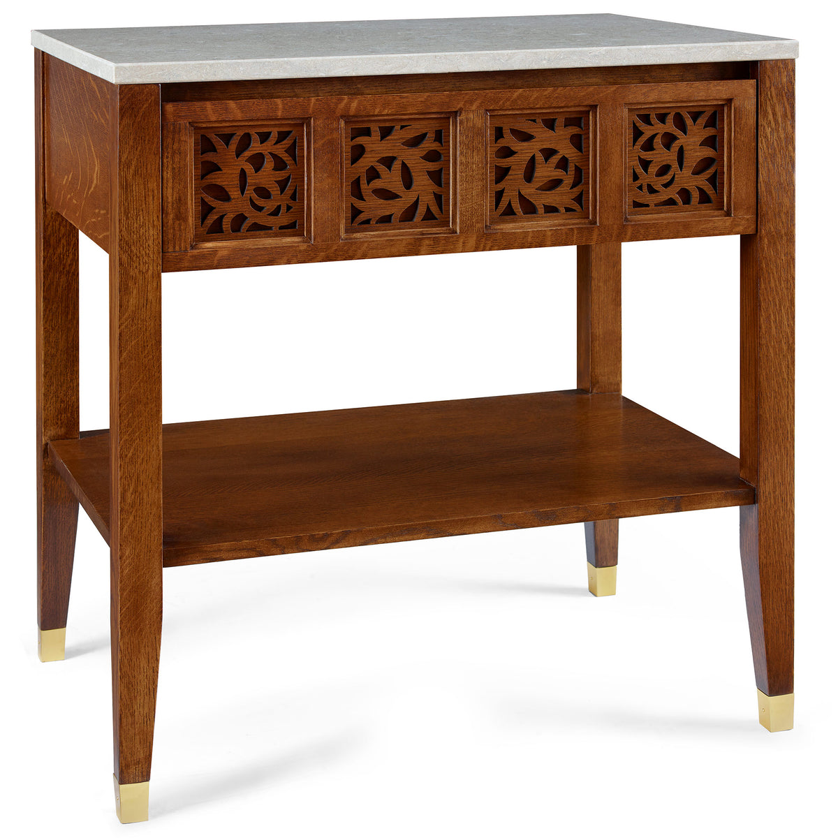 Surrey Hills Open Nightstand, Stone Top — Stickley Furniture Surrey Hills Open Nightstand, Stone Top — Stickley Furniture