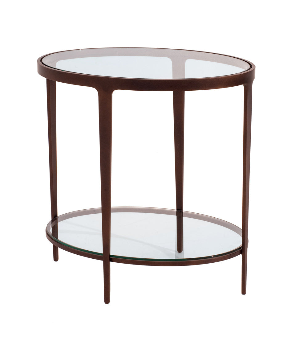 Ellipse Glass Top End Table - Stickley Furniture | Mattress