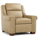 Chester Power Wall Recliner Futuro Taupe Leather Dark Maple Finish