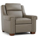 Chester Power Wall Recliner Sorrento Smoke Leather Dark Maple Finish