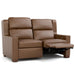 Woodlands Track Arm Motion Loveseat Selvano Bark - Angle Reclined