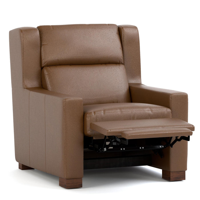 Woodlands Track Arm Wall Recliner Selvano Bark - Angle Reclined