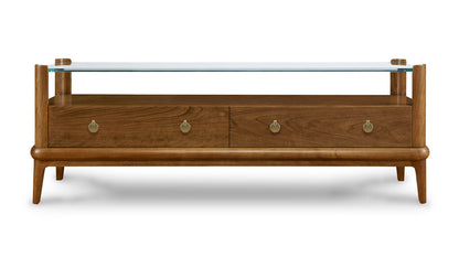 Martine Glass Top Cocktail Table Cherry 91N Bristol Finish