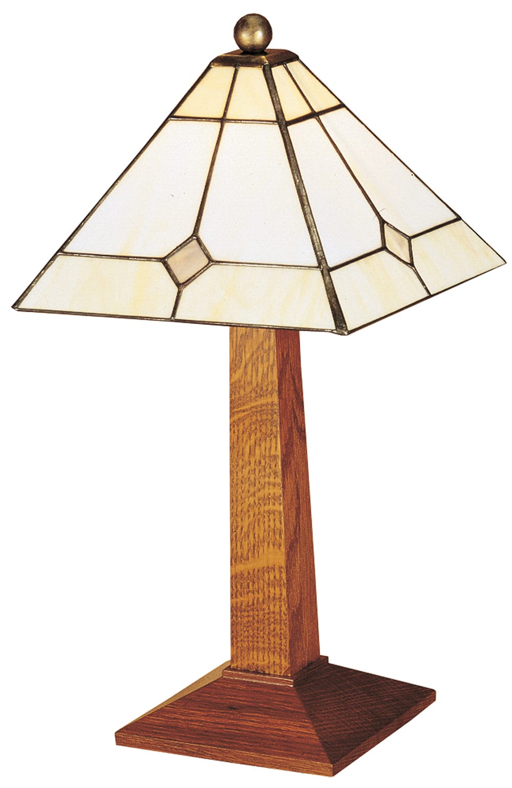 Small Lamp with Art Glass Shade - Stickley Furniture | Mattress