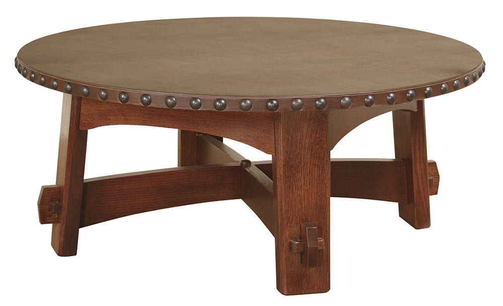 Commemorative Coffee Table with Swivel Leather Top - Stickley Furniture | Mattress
